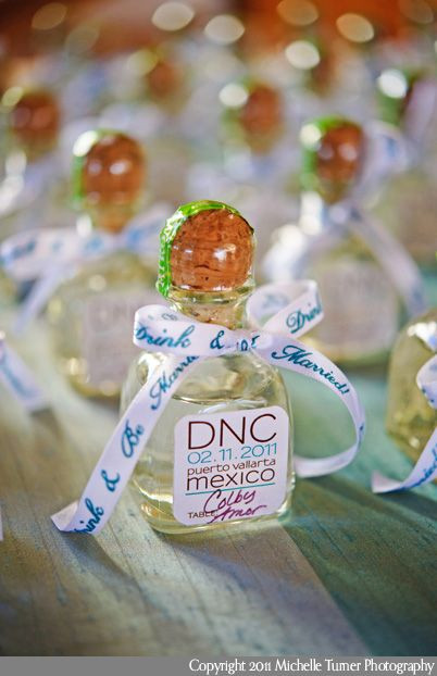 Mexican Wedding Gift Ideas
 Tequila wedding favors for a destination wedding in Mexico