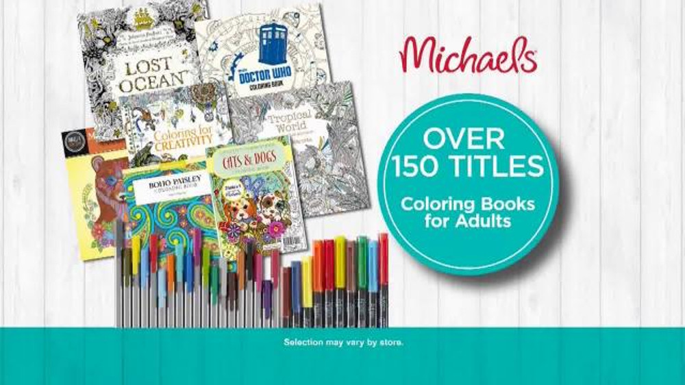 Michaels Adult Coloring Books
 Michaels TV Spot What If Coloring Books for Adults