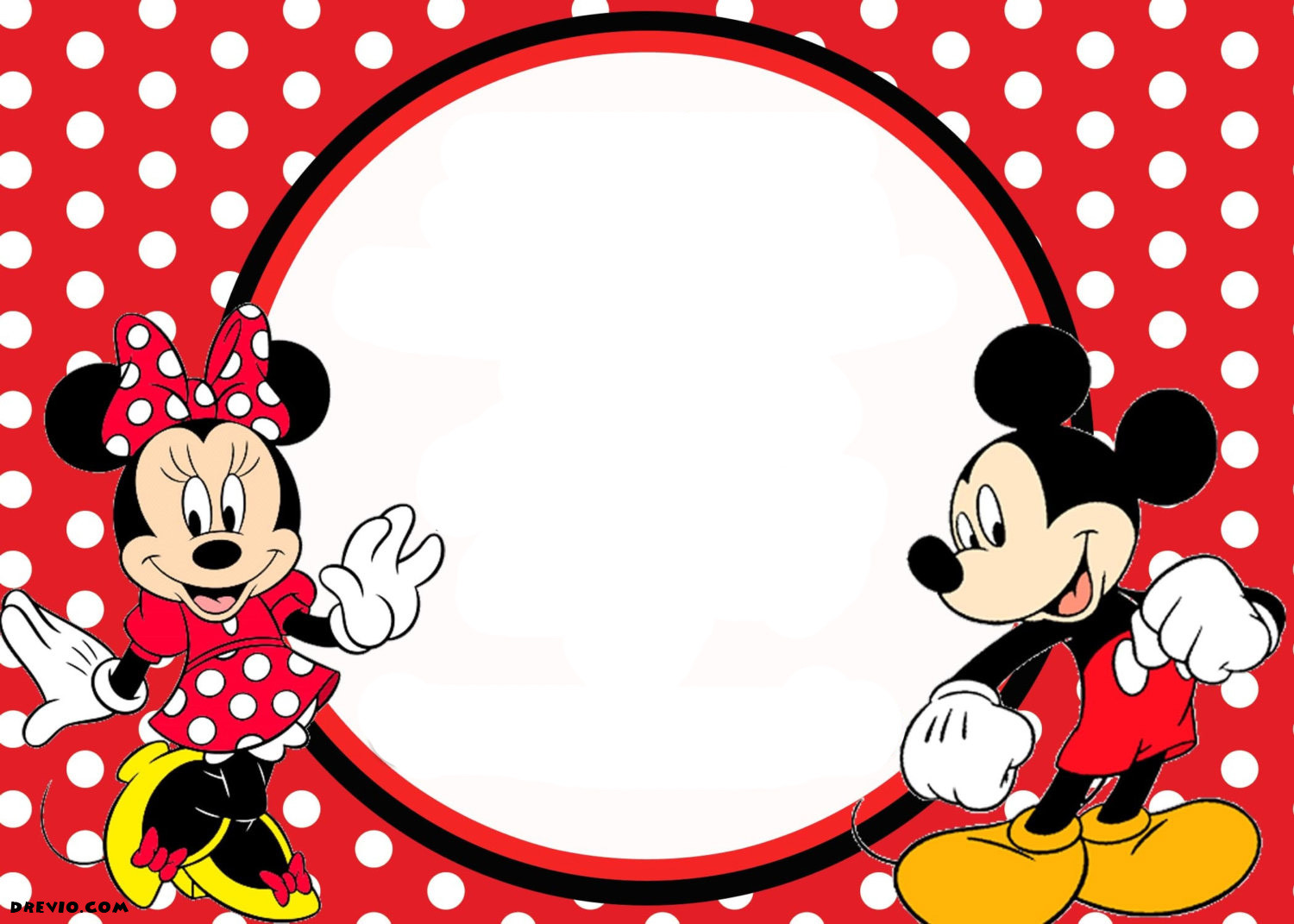 Mickey And Minnie Birthday Invitations
 FREE Printable 1st Mickey and Minnie Invitation – FREE