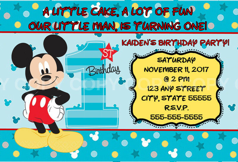 Mickey Mouse 1st Birthday Invitations
 Disney Mickey Mouse Fun To Be e 1st Birthday Invitation