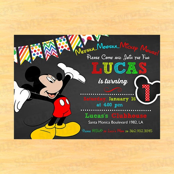 Mickey Mouse 1st Birthday Invitations
 1st birthday invitations boy mickey mouse Mickey by