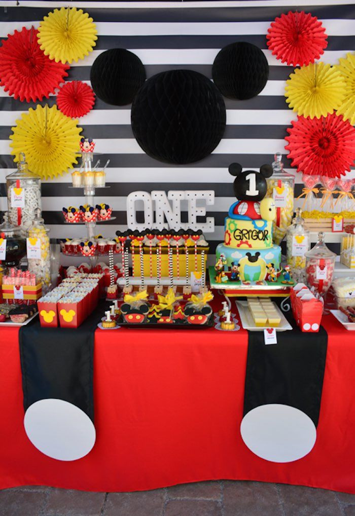Mickey Mouse Birthday Decoration Ideas
 Mickey Mouse 1st Birthday Party