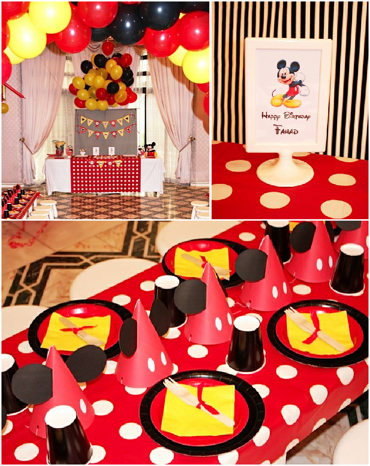 Mickey Mouse Birthday Party Decorations
 A Retro Mickey Inspired Birthday Party Party Ideas