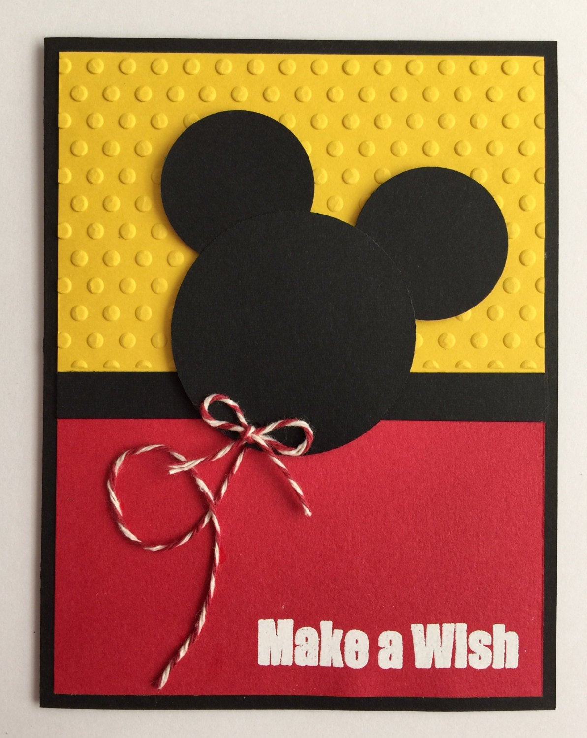 Mickey Mouse Birthday Quotes
 Handmade Embossed Mickey Mouse Birthday Card