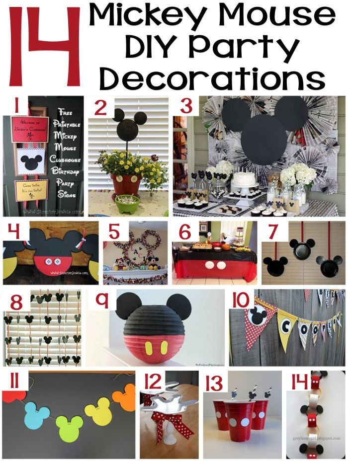 Mickey Mouse DIY Decorations
 free printable stuff Mickey mouse party decorations to make