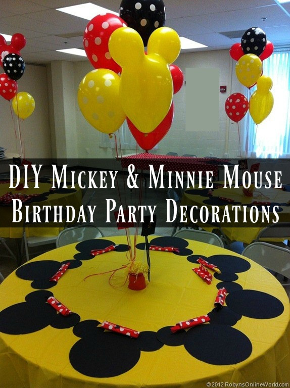 Mickey Mouse DIY Decorations
 DIY Mickey Mouse and Minnie Mouse Party Decorations