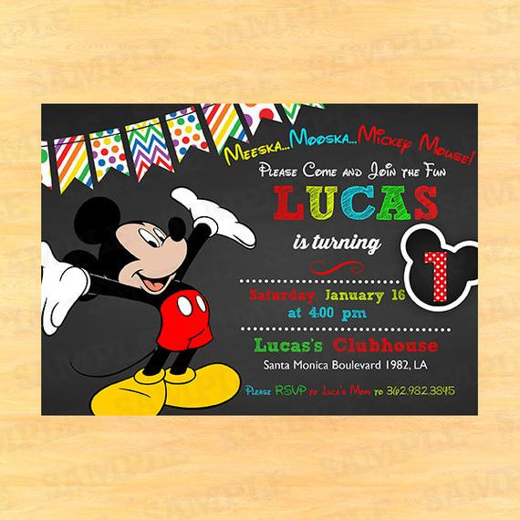Mickey Mouse First Birthday Invitation
 1st birthday invitations boy mickey mouse Mickey by