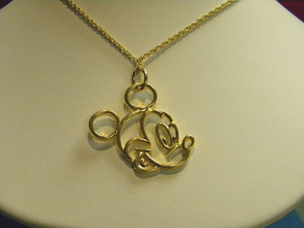 Mickey Mouse Necklace
 colibri DISNEY MICKEY mouse gold plated necklace rare