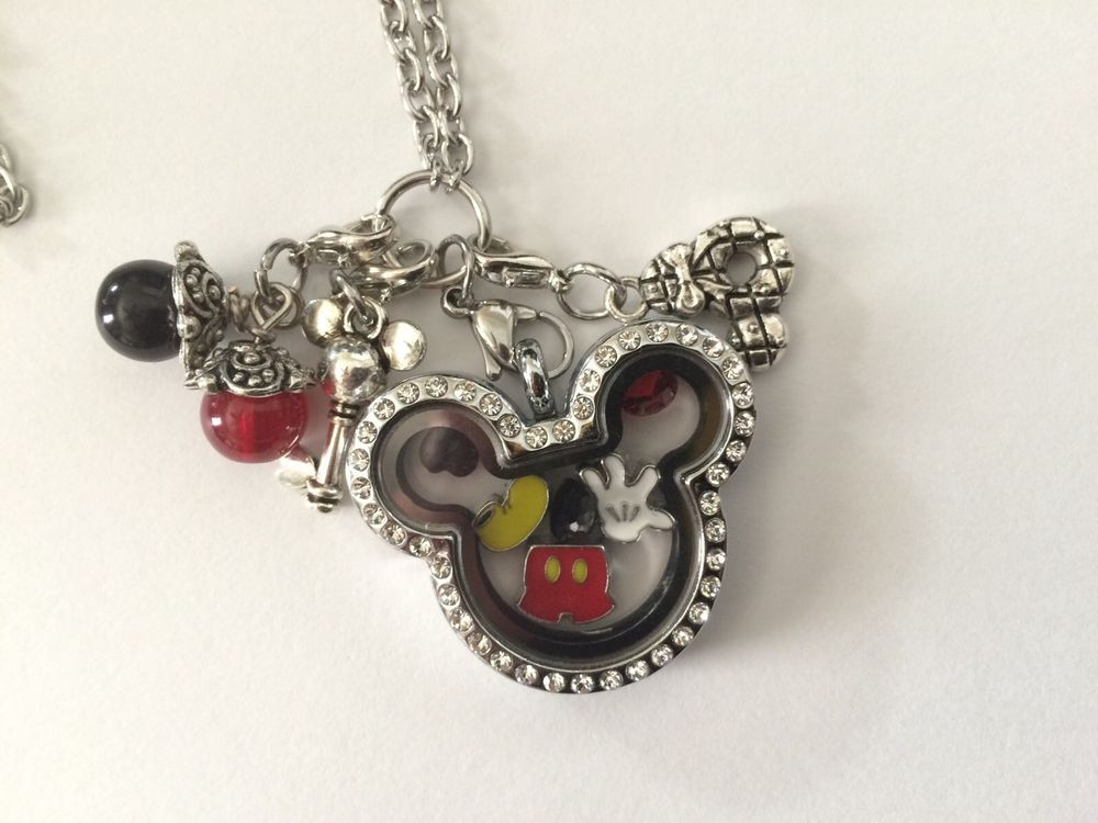 Mickey Mouse Necklace
 Mickey Mouse Inspired Memory Locket Mickey Mouse Necklace