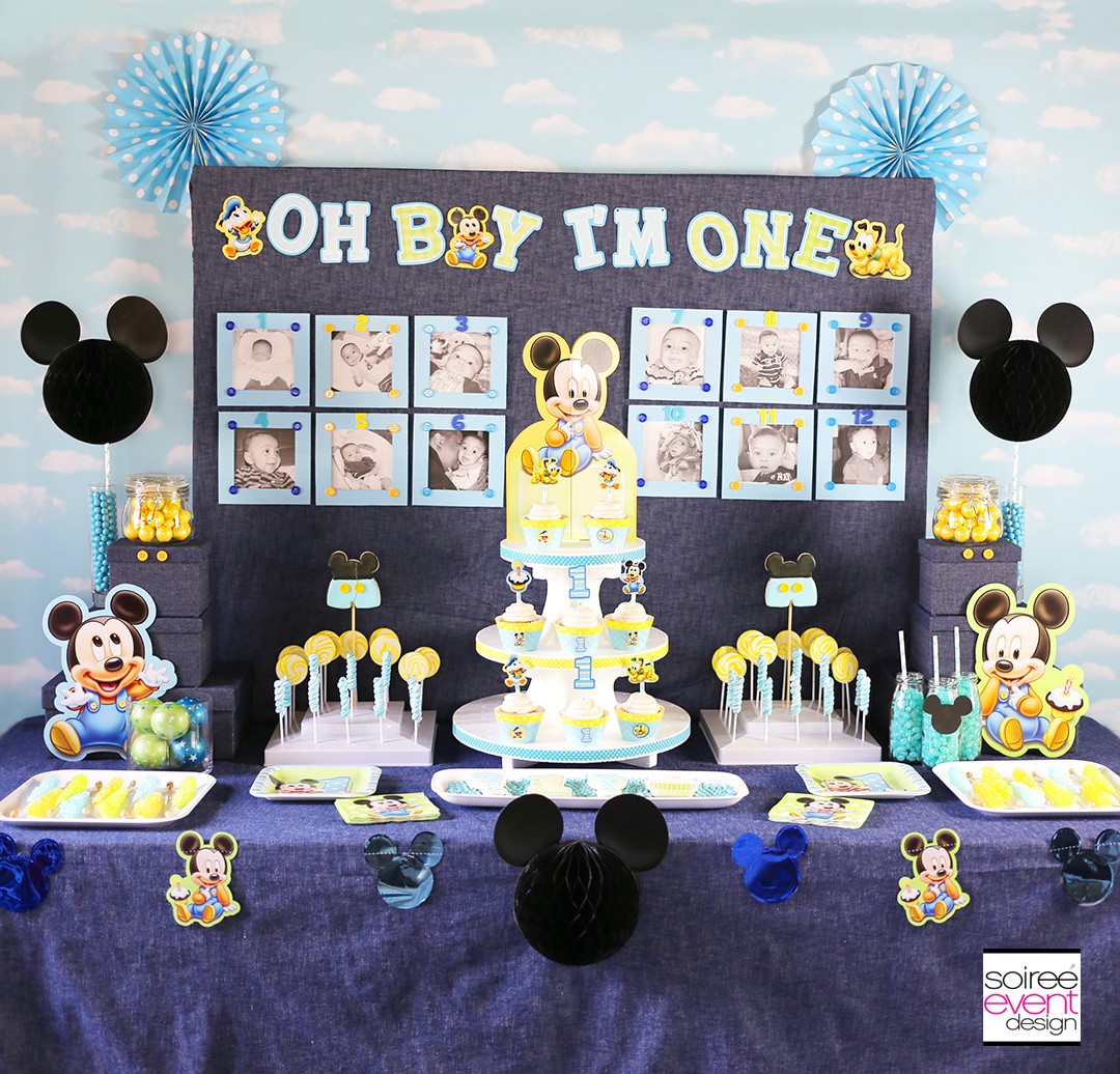 Mickey Mouse Party Ideas For 1St Birthday
 Mickey Mouse First Birthday Party Ideas Soiree Event Design