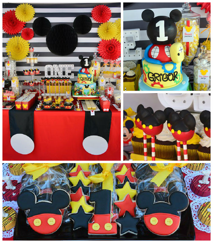 Mickey Mouse Party Ideas For 1St Birthday
 Kara s Party Ideas Mickey Mouse 1st Birthday Party