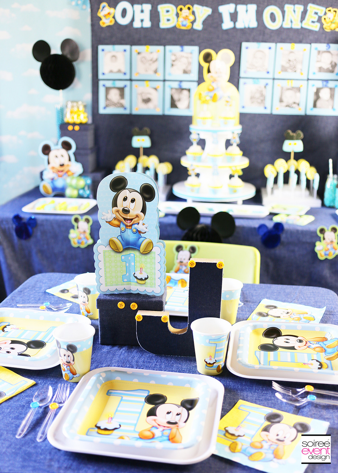 Mickey Mouse Party Ideas For 1St Birthday
 Mickey Mouse First Birthday Party Ideas Soiree Event Design