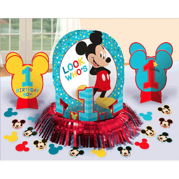 Mickey Mouse Party Ideas For 1St Birthday
 Baby Mickey Mouse 1st Birthday Party Table Decoration Kit