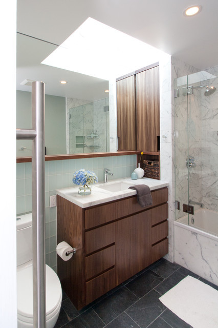 Mid Century Modern Bathroom Lights
 A Small Oasis Midcentury Bathroom San Francisco by