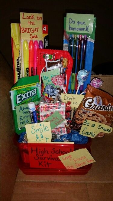 Middle School Graduation Gift Ideas Girls
 High school survival kit some cute ideas to include in a