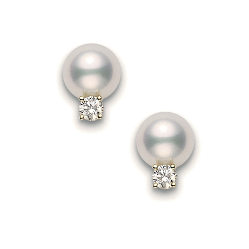 Mikimoto Pearl Earrings
 Jacobs Presents Mikimoto 18ct Yellow Gold 7 7 5mm Pearl