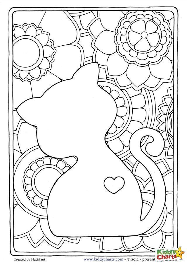 Mindfulness Coloring Pages For Kids
 Free cat mindful coloring pages for kids & adults