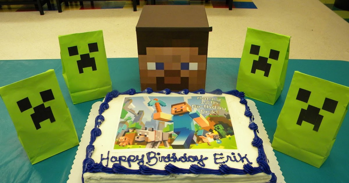Minecraft Birthday Supplies Party City
 Scrappy Sugar Girl Minecraft Birthday Party Pt 2