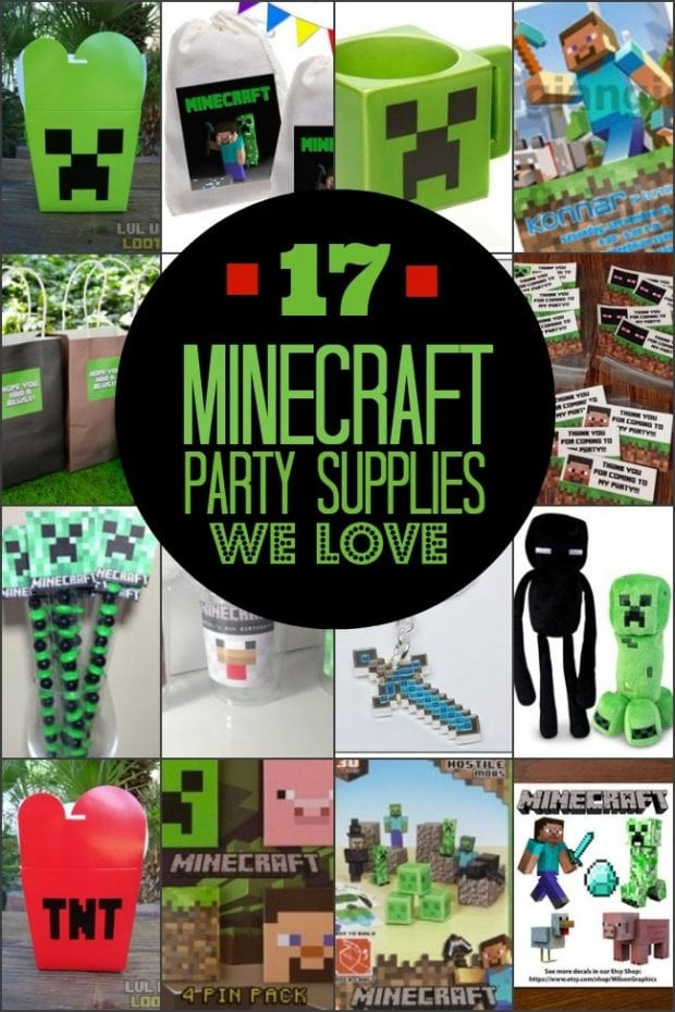 Minecraft Birthday Supplies Party City
 17 Minecraft Party Supplies We Love Spaceships and Laser