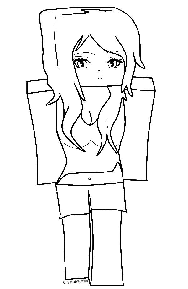 Minecraft Coloring Pages For Girls
 Minecraft Cute Girl Coloring Page