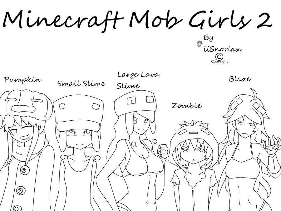 Minecraft Coloring Pages For Girls
 Minecraft Nether Mobs Coloring Pages Coloring Pages