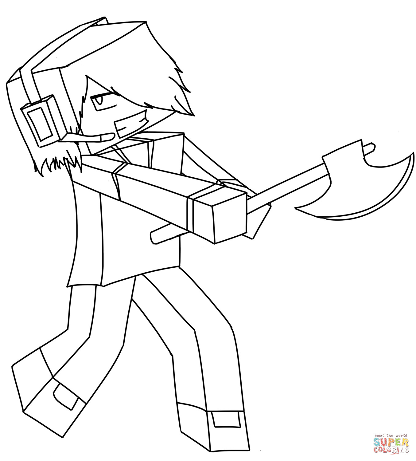Minecraft Coloring Pages For Girls
 Minecraft Deadlox coloring page
