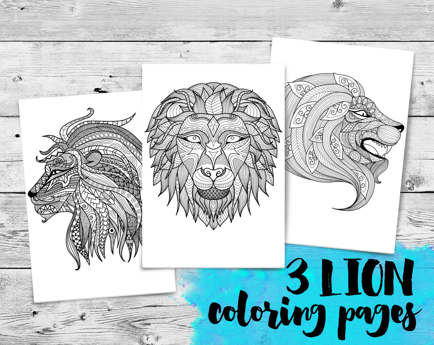 Mini Adult Coloring Book
 Lions Mini Adult Coloring Book 3 Printable Coloring Pages