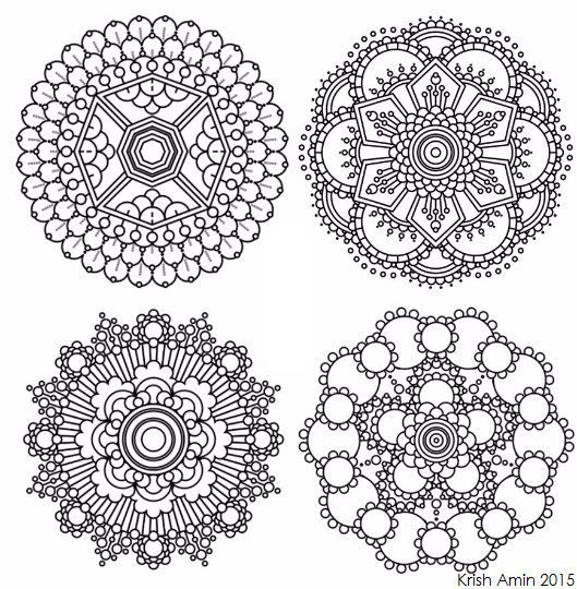 Mini Adult Coloring Book
 8 Mini Intricate Mandala Coloring Pages Adult by