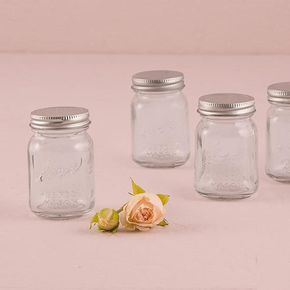 Mini Mason Jar Wedding Favors
 Set of 6 Mini Mason Jar Wedding Favors Wedding Bridal Shower