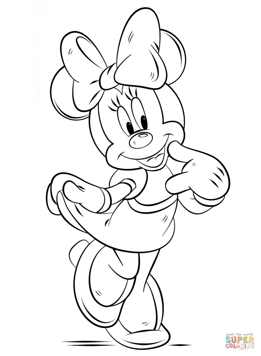 Mini Mouse Printable Coloring Pages
 Minnie Mouse coloring page