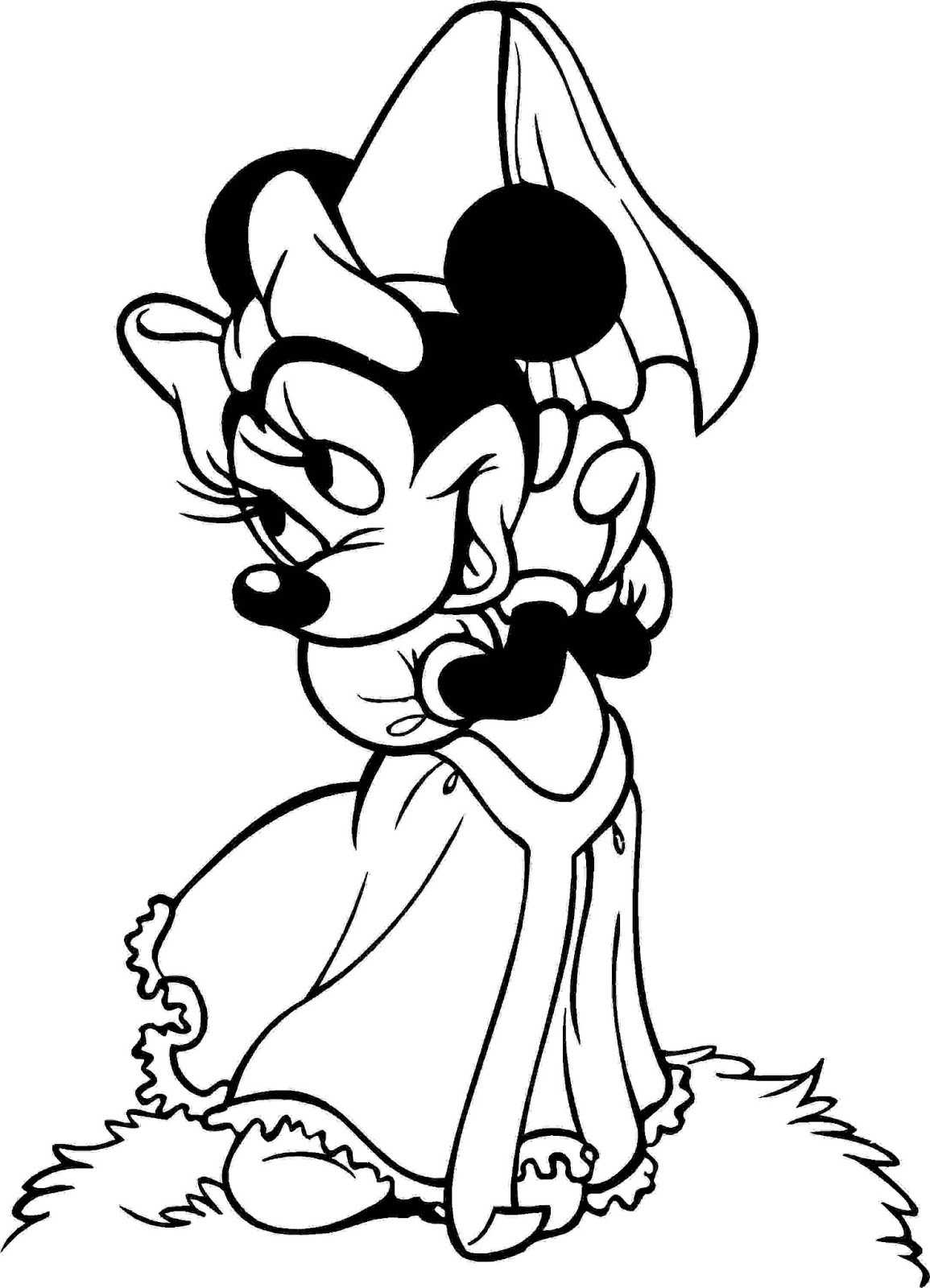 Mini Mouse Printable Coloring Pages
 baby minnie mouse coloring pages