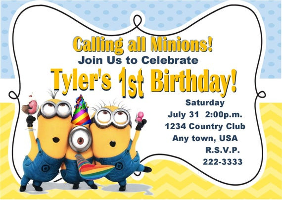 Minions Birthday Invitations
 Unavailable Listing on Etsy