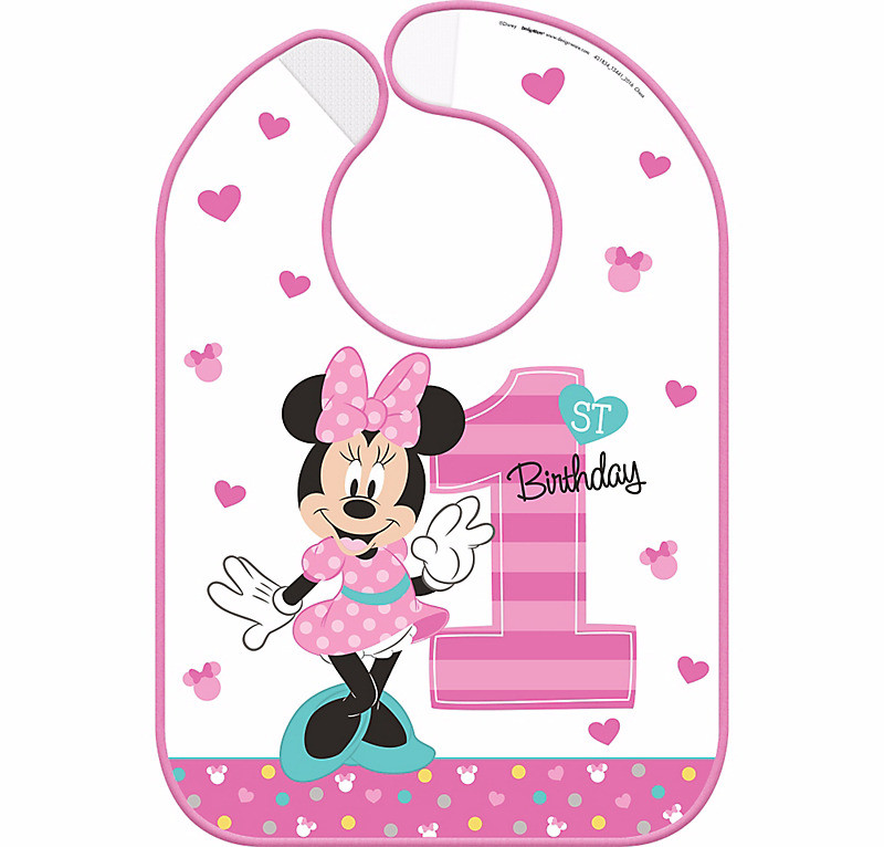 Minnie Mouse 1st Birthday Party
 Disney Baby Minnie Mouse 1st Birthday Bib Baby Girl First