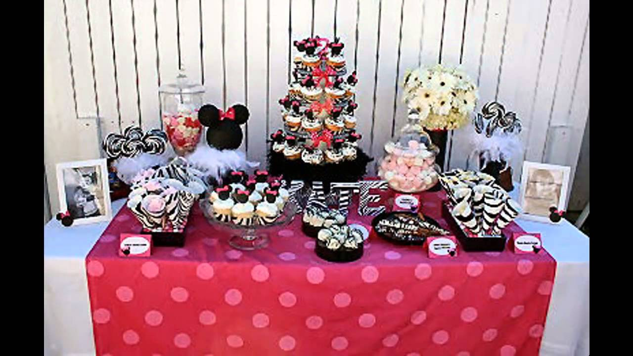 Minnie Mouse Birthday Decor
 Cute minnie mouse 1st birthday party decorations ideas