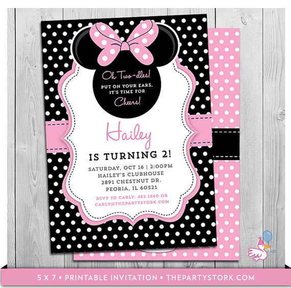 Minnie Mouse Birthday Invitations Printable
 Minnie Mouse Birthday Invitations Printable Oh Twodles Party