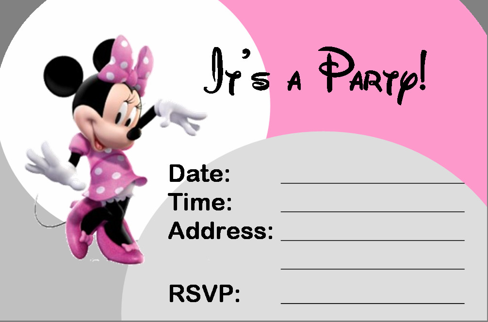 Minnie Mouse Birthday Invitations Printable
 Printable Minnie Mouse Birthday Invitations – Bagvania
