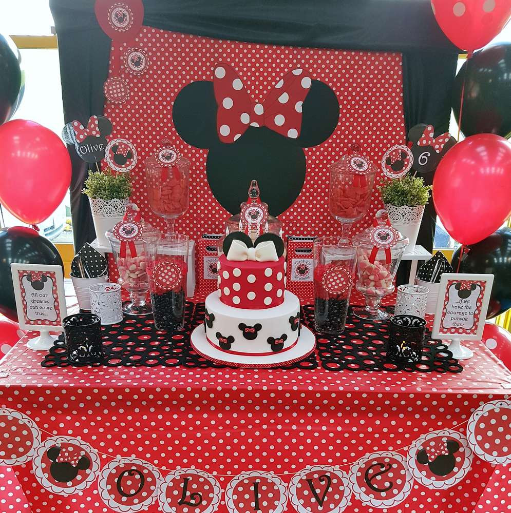 Minnie Mouse Birthday Party Decorations
 Minnie Mouse Birthday Party Ideas 1 of 17