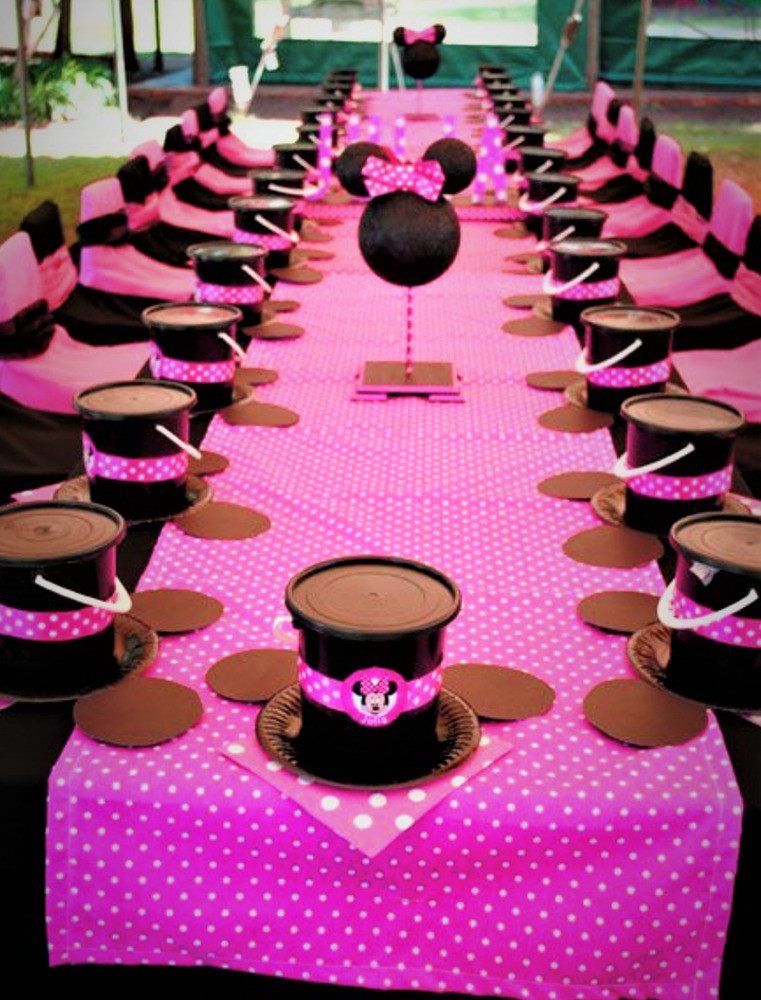 Minnie Mouse Birthday Party Decorations
 Minnie Mouse Hot Pink Polka Dot Plastic Table Cover