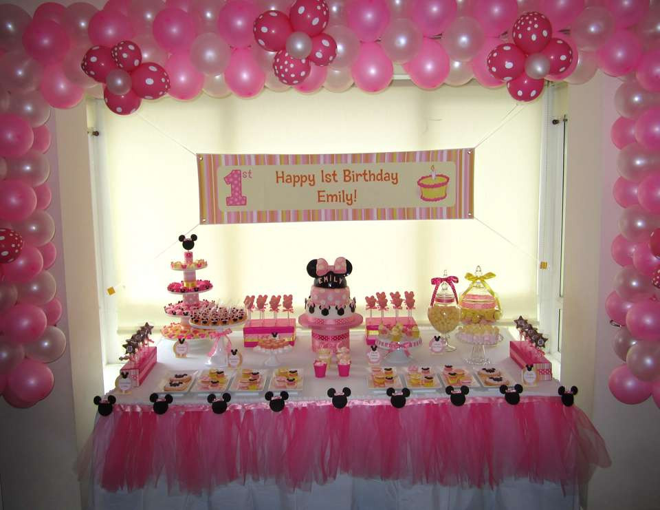 Minnie Mouse Birthday Party Decorations
 Minnie Mouse Birthday "Minnie Mouse Pink and Yellow