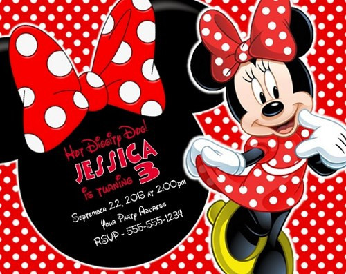 Minnie Mouse Custom Birthday Invitations
 Minnie Mouse Birthday Party Invitations Personalized