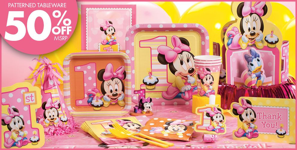 Minnie Mouse Ideas For 1st Birthday Party
 Minnie Mouse 1st Birthday Party Supplies Party City