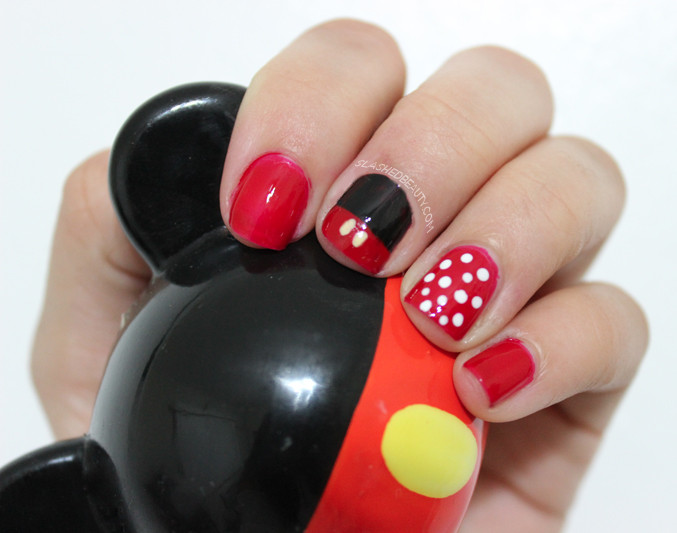 Minnie Mouse Nail Art
 Mickey & Minnie Mouse Inspired Nail Art