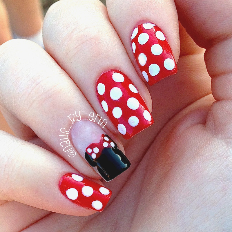 Minnie Mouse Nail Art
 Minnie Mouse Nails nail art by Erin Nailpolis Museum of