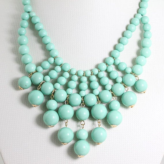 Mint Green Necklace
 Mint Green necklace Mint Green bubble necklace by lyPearl