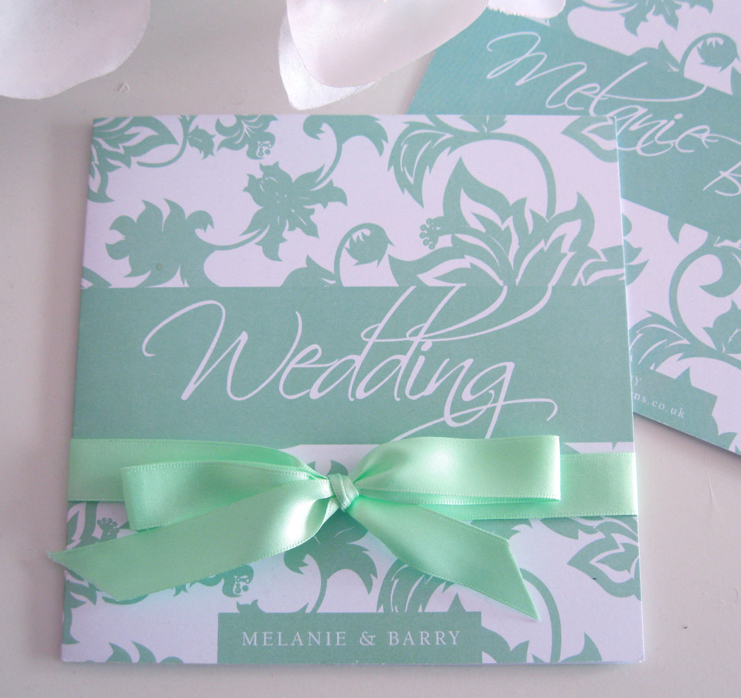 Mint Green Wedding Invitations
 So Vintage wedding invites in mint green matching save the