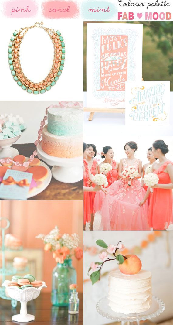 Mint Green Wedding Theme
 75 best Coral and Mint Green Wedding Theme images on
