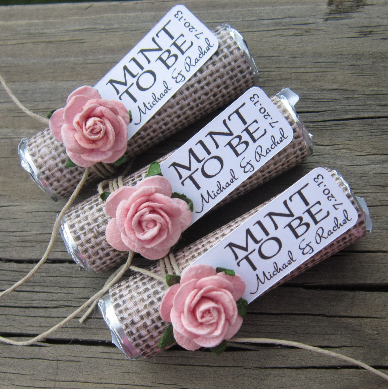 Mint To Be Wedding Favors DIY
 Wedding favors Set of 100 mint rolls "Mint to be
