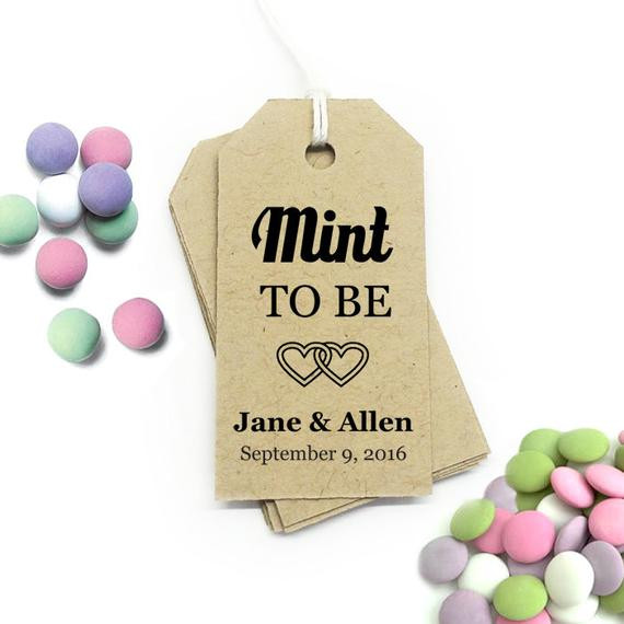 Mint To Be Wedding Favors DIY
 Mint To Be Tag Editable Template SMALL DIY by CrossvineDesigns