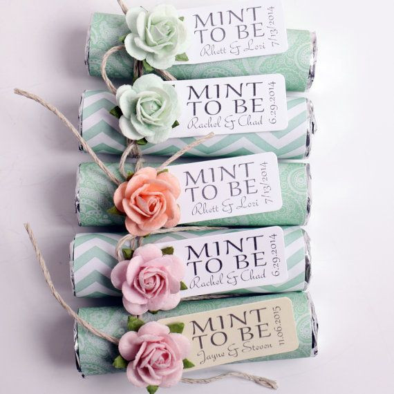 Mint To Be Wedding Favors DIY
 Mint wedding favors Set of 110 mint rolls "Mint to be