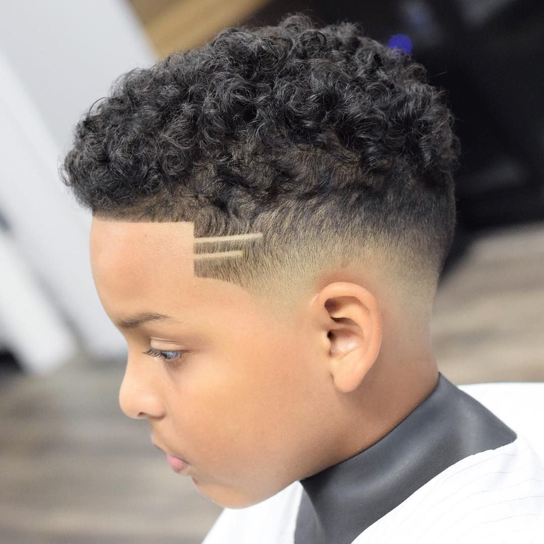 Mixed Boy Haircuts
 Fade Curly Hair Kids Haircuts in 2019